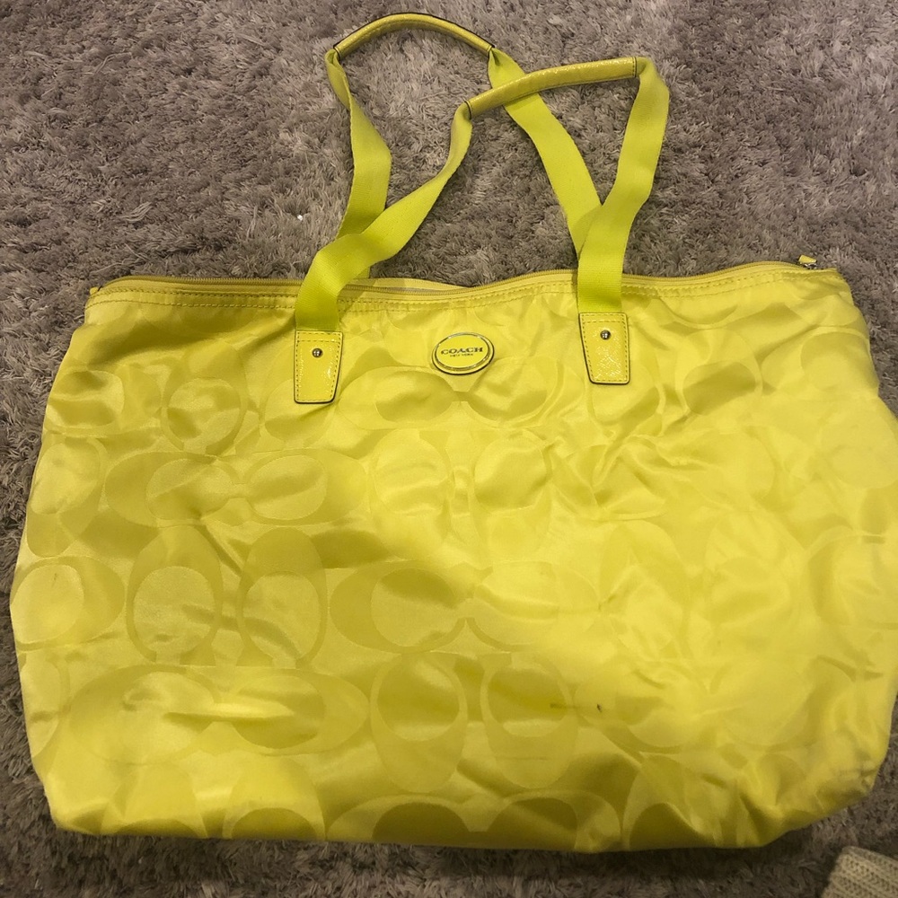 Coach small tote bag with smaller zip bag